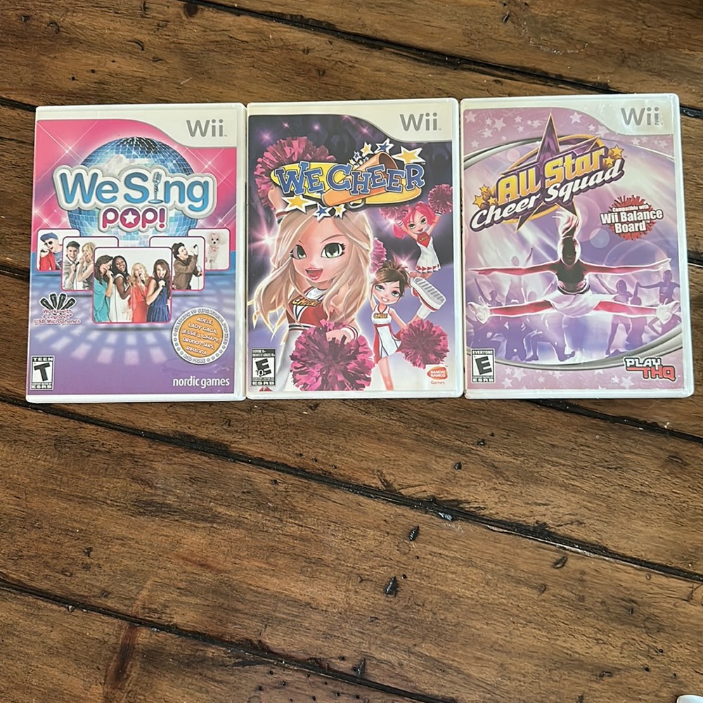 Lot of 3 Nintendo Wii Games - Karaoke, Rock and Dance
